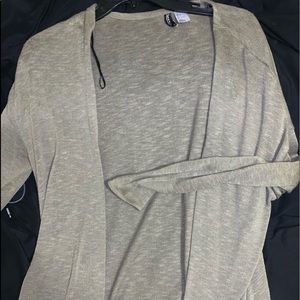 Long green sheer cardigan